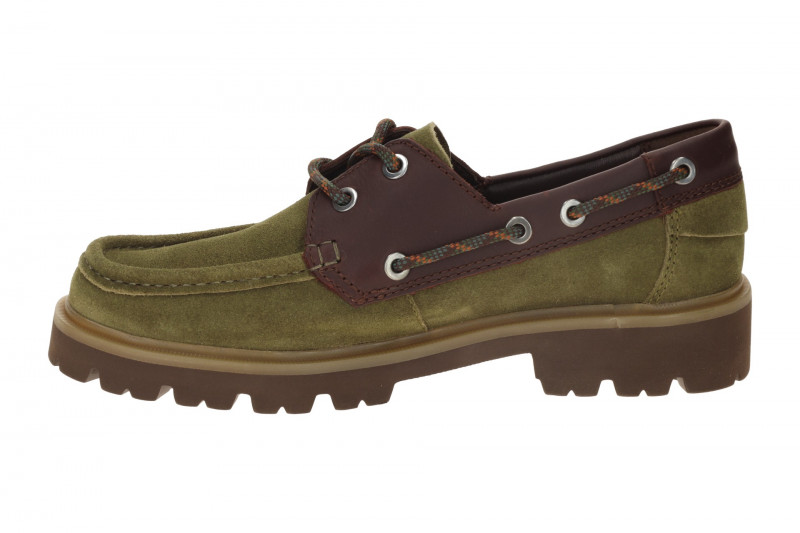 Clarks Cleyhill Boat Schuhe grün olive Herren Bootsschuhe 26188180