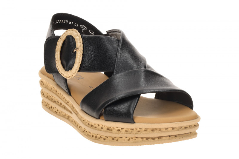 Gabor Plateau Sandale schwarz Nappa 84.556.27