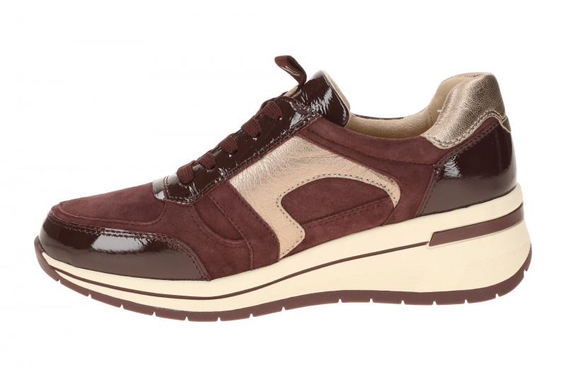 Caprice Schuhe rot bordo Leder Mix H-Weite 23300