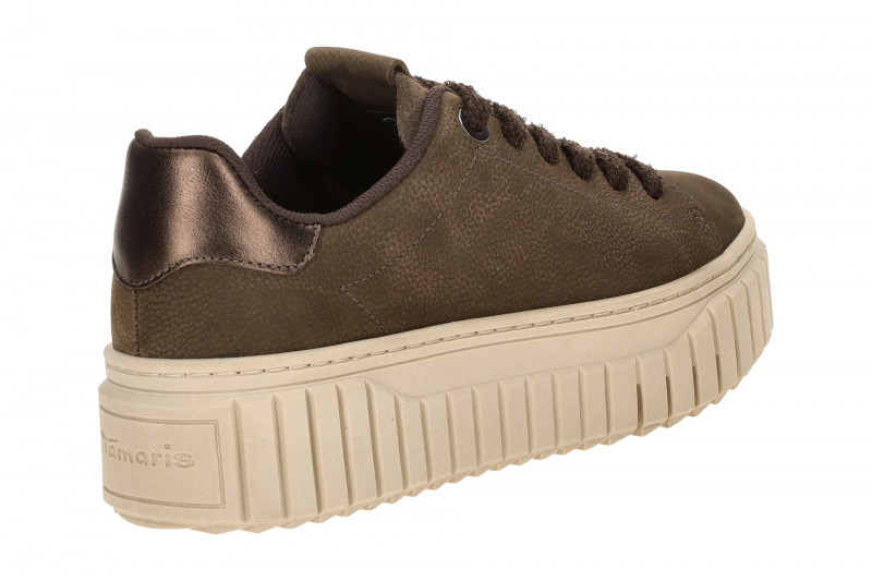 Tamaris Schuhe Plateau Sneaker braun mocca Nubuck 23702