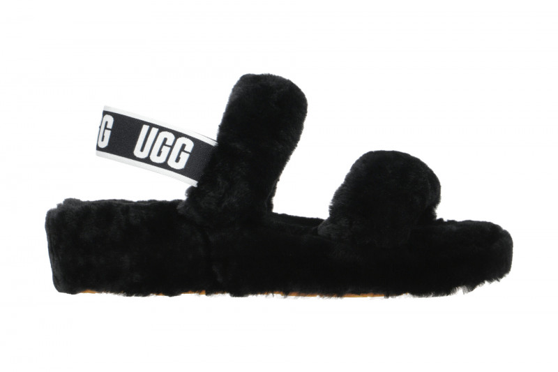 UGG Oh Yeah Hausschuhe schwarz Fell 1107953
