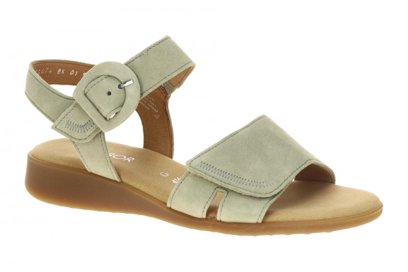 Gabor Sandale schilf grün Velour 82.802.11