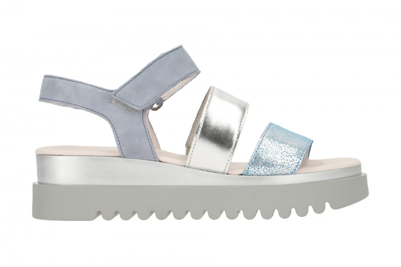 Gabor Plateau Sandale blau silber 23.610.66