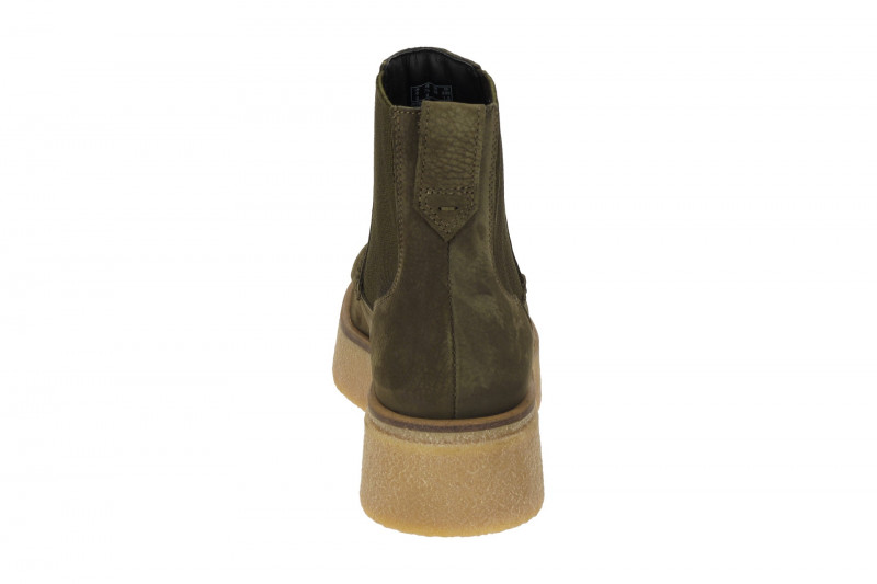 Clarks Linoso Top Stiefelette grün Plateau Chelsea Boots