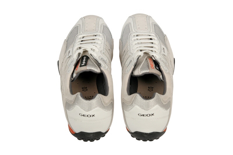Geox Respira Schuhe Snake M weiß grau Sneaker