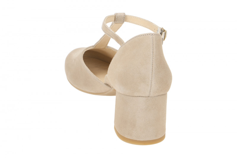 Paul Green T-Steg Pumps beige Samt Velour 3807