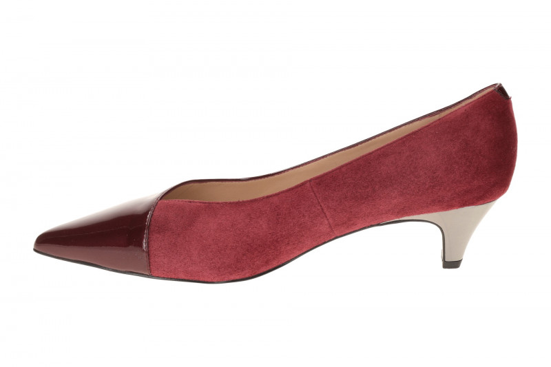 Peter Kaiser Pumps rot bordo Kitten Heel Lack 72441