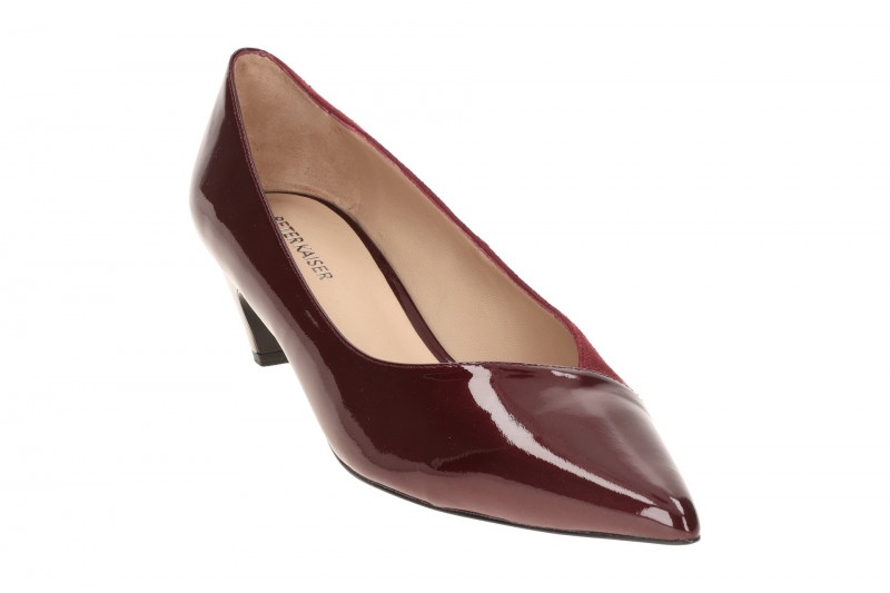 Peter Kaiser Pumps rot bordo Kitten Heel Lack 72441