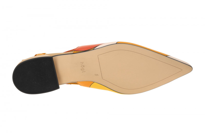 Högl Sophie Sling Pumps orange rot Streifen 1948