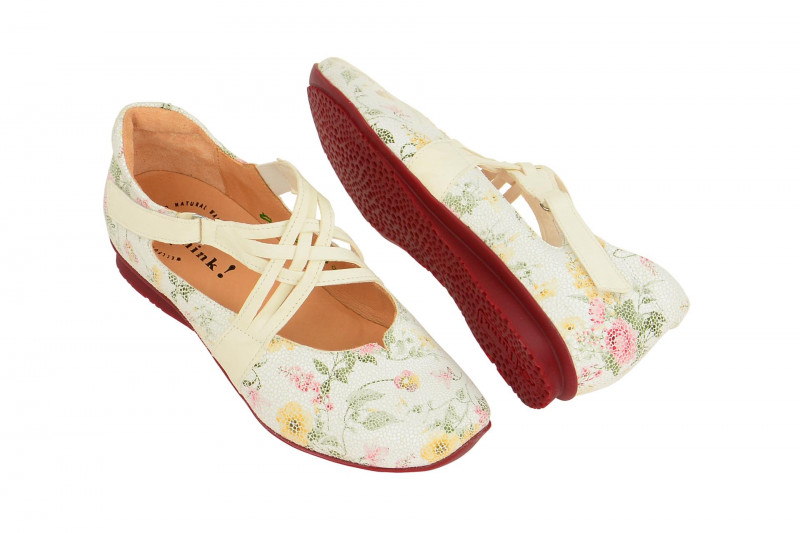 Think Chilli Schuhe weiß effekt Blumen