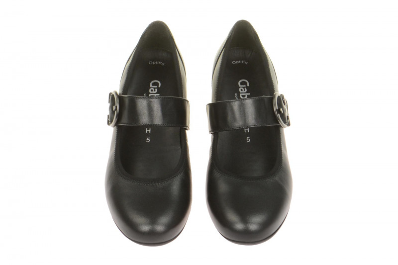 Gabor comfort Riemchen Pumps schwarz H-Weite