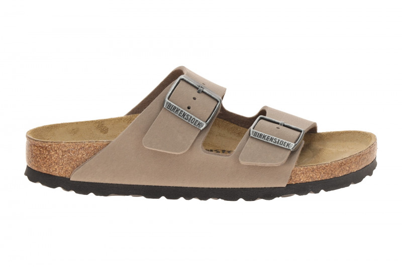 Birkenstock Arizona Pantolette taupe grau SCHMAL 1032070