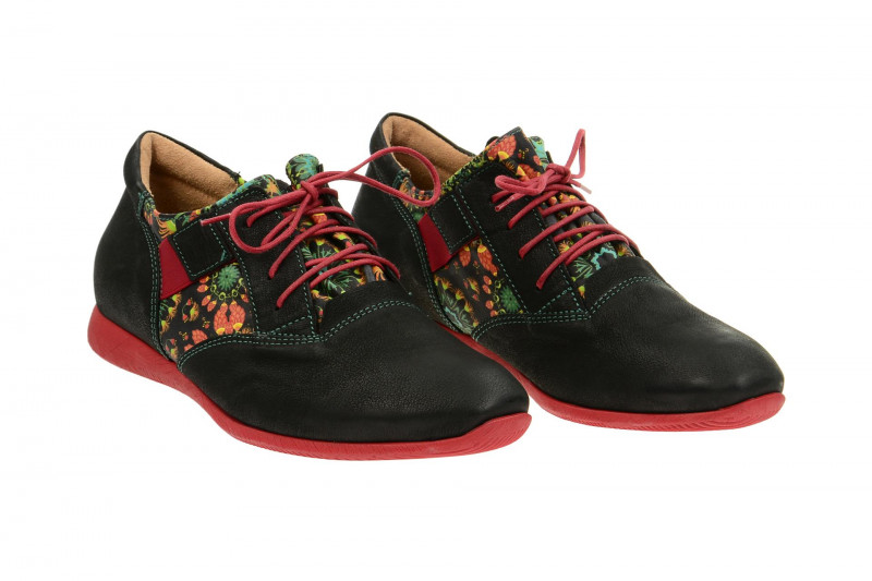 Think Aloa Schuhe schwarz rot Sneakers 5-85094-03