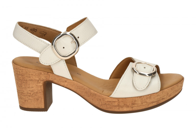 Gabor Sandalette weiß creme Glattleder 84.764.20