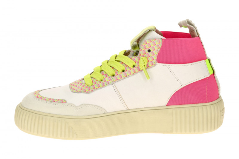 CRICKIT Rebeka Stretch Mid Sneaker weiß pink 3D Effekt