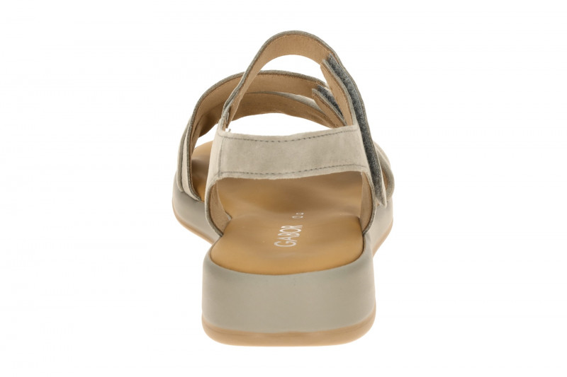 Gabor Klett Sandale schilf grün Velour 82.733.11