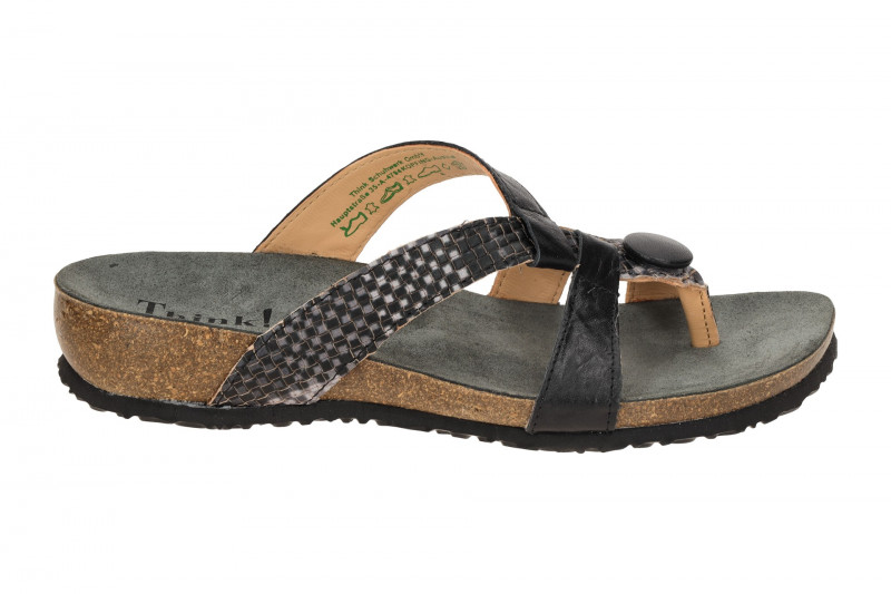 Think Julia Zehentrenner Pantolette schwarz Karo