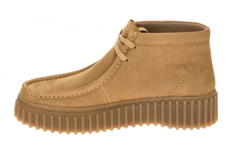 Clarks Torhill Moss Schuhe Mokassin hellbraun Nubuck 26179359