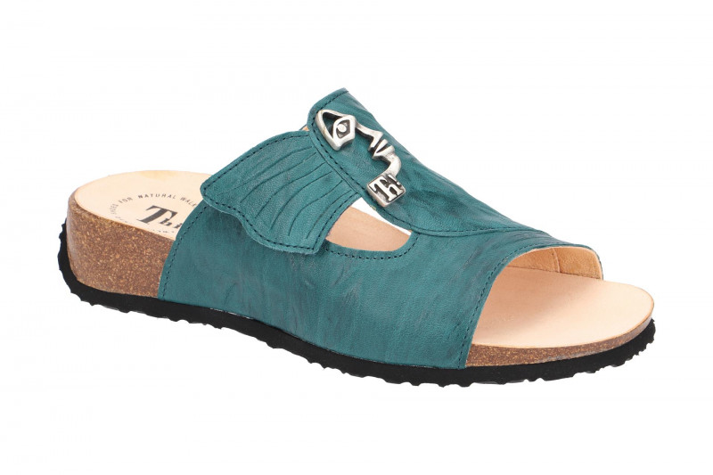 Think Mizzi Pantolette türkis blau Klett 3-83351-87