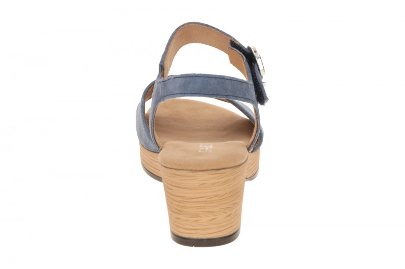 Gabor Plateau Sandalette jeans blau Velour 82.071.26