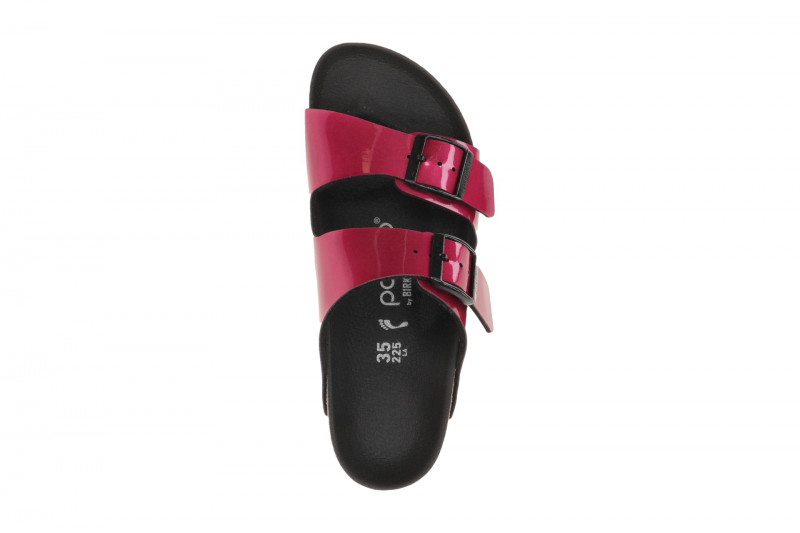 Birkenstock Arizona Papillio Flex Platform Pantolette pink Lack SCHMAL