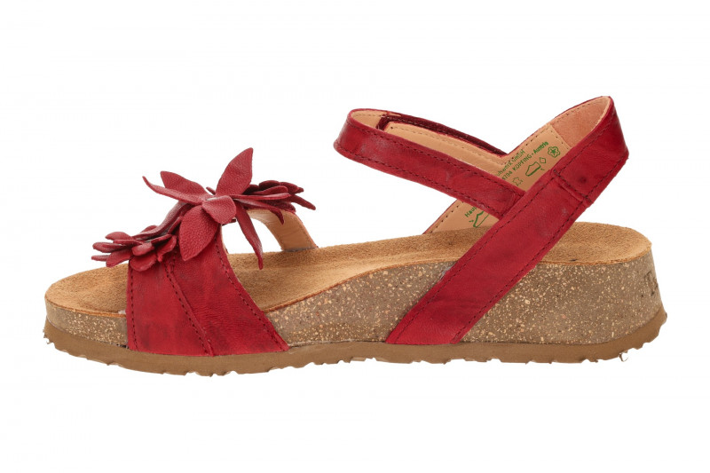 Think Koak Sandale rot fragola Leder-Blüten 551