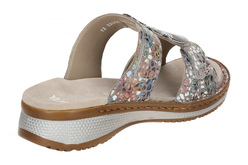 ara Hawaii Pantolette grau bunt gepunktet 12-29004