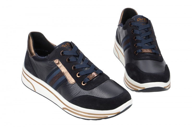 ARA Sapporo Schuhe Damen Sneaker blau braun 12-32442