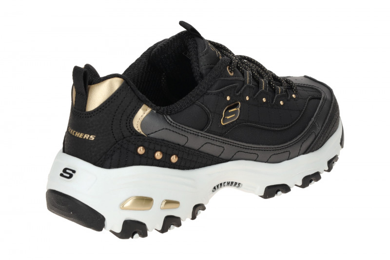 Skechers D´Lites Schuhe schwarz gold Ladies 149267