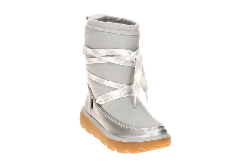 ecco Glacia Stiefel Schlupf Boots grau silber Wasserdicht Primaloft 243303