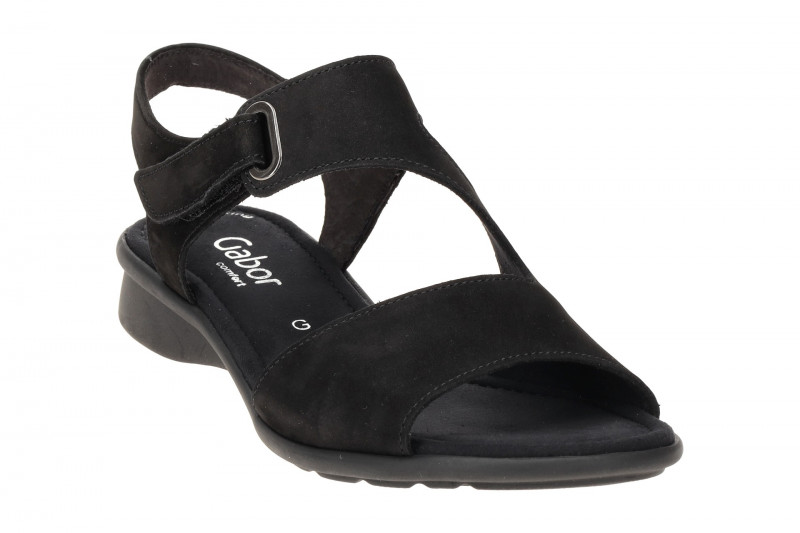 Gabor comfort Sandale schwarz Nubuck 66.063.47