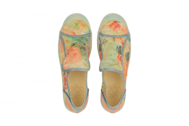 Eject Dass Slipper orange Blumen 16221/2