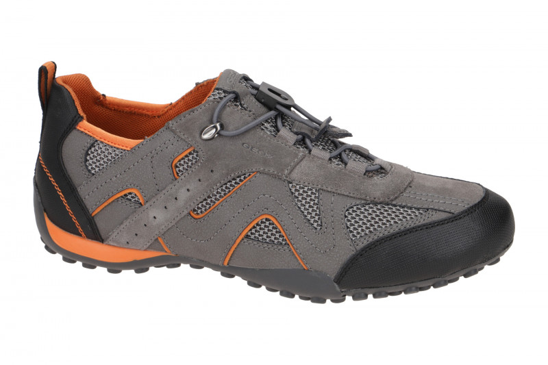Geox Snake Sneaker Schuhe grau orange U2507B