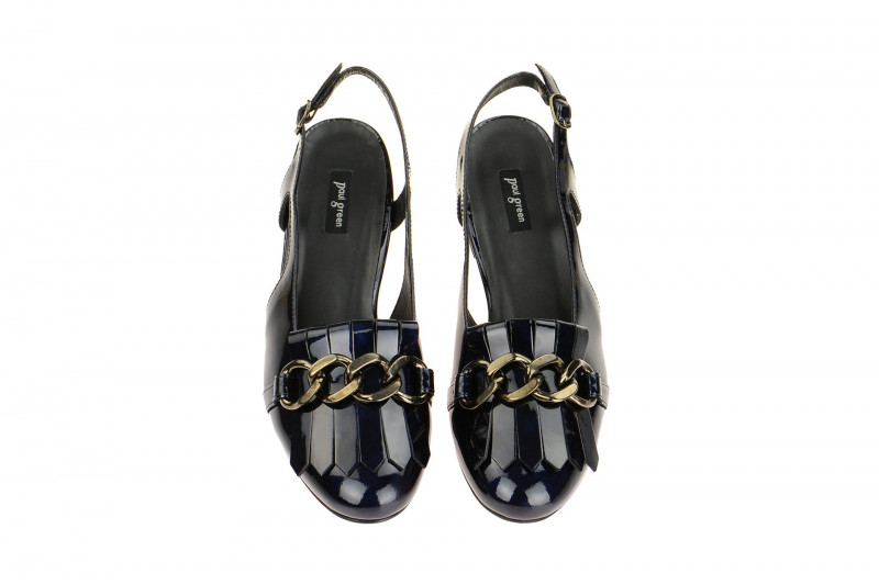 Paul Green Sling Pumps blau Lack 6098