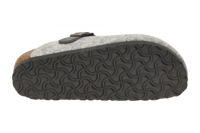 Birkenstock Boston Clogs Damen Pantolette grau Filz SCHMAL 1026163