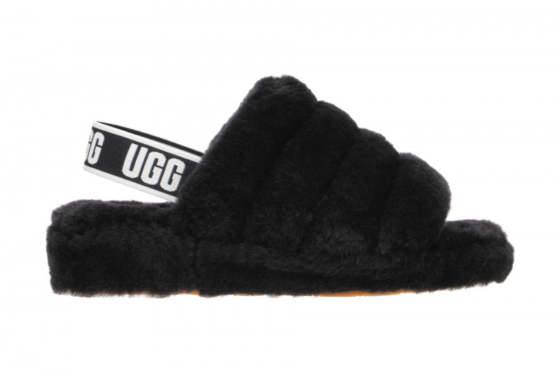 UGG Fluff Yeah Slide Hausschuhe schwarz