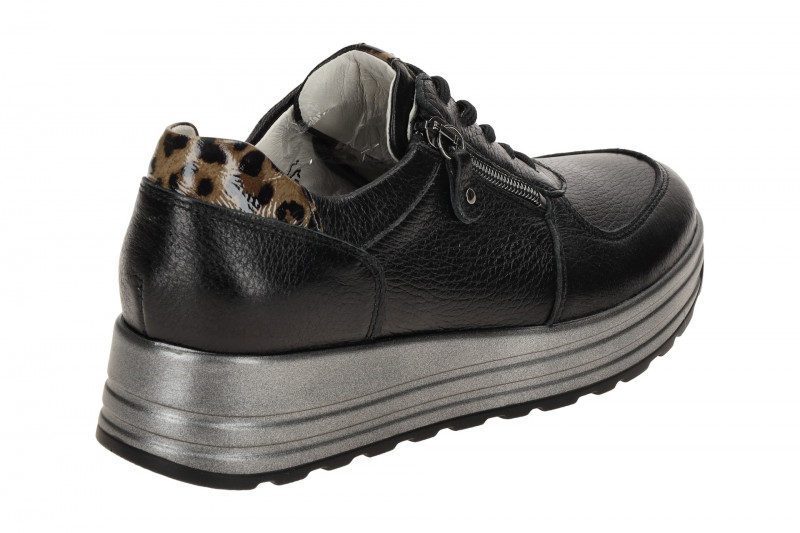 Waldläufer Lana Plateau Schuhe schwarz grau metallic 758009