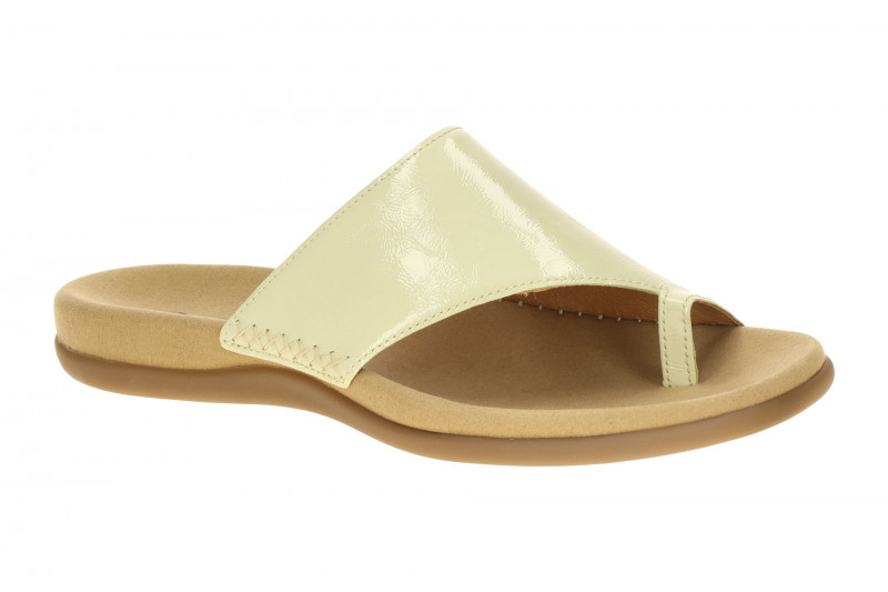 Gabor Zehentrenner Pantolette vanilla gelb Lack 83.700.93