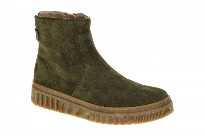 Gabor Stiefelette olive grün Zip Boots Velour 8008.02.005