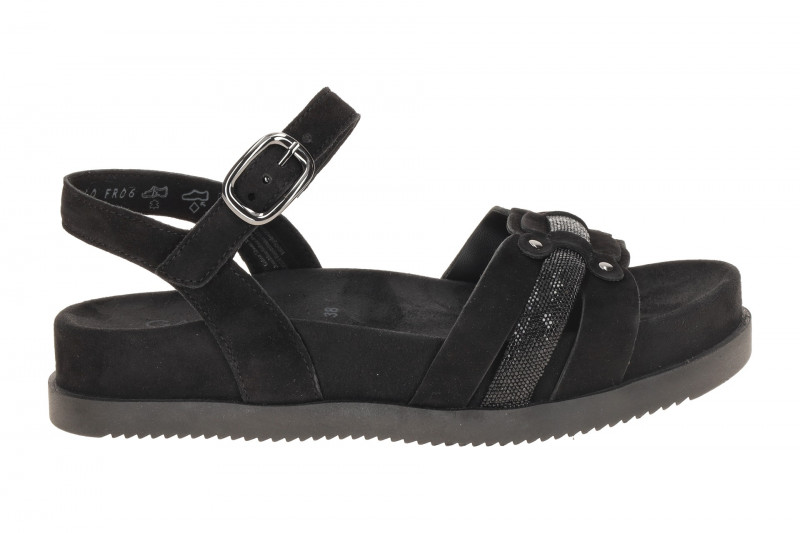 Gabor Sandale schwarz Samt Strass 83.770.17