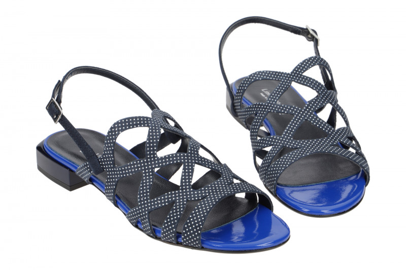 Linea Uno Sandalette blau weiß F1181