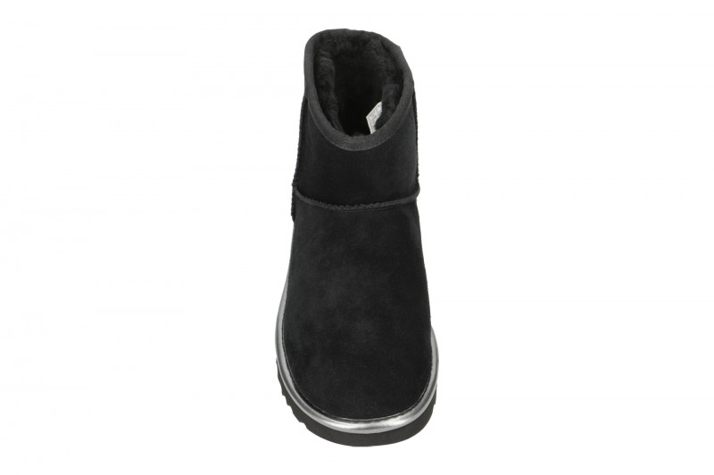 UGG Stiefel schwarz Classic Mini Ugg Rubber Logo