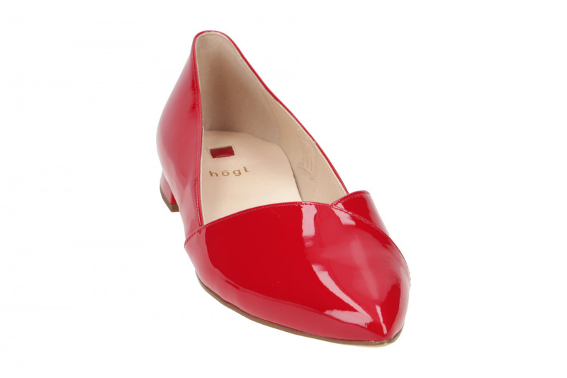 Högl Boulevard Ballerina Schuhe rot Lack 0004