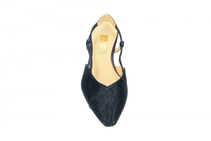 Gabor Glamour Sling Pumps blau Glitter 633