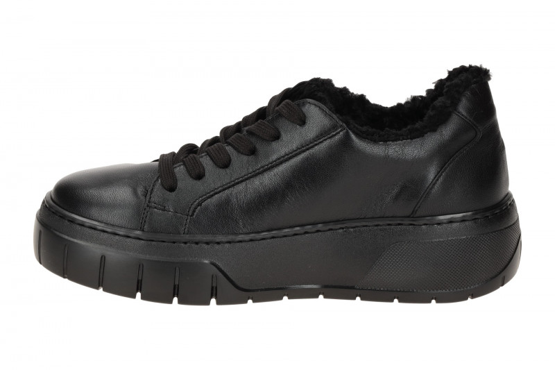 Gabor Schuhe Plateau Fell Sneakers schwarz Nappa 73.221.27