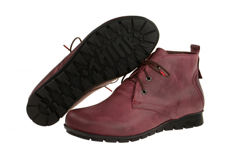 Think Menscha Schuhe Stiefelette dunkelrot
