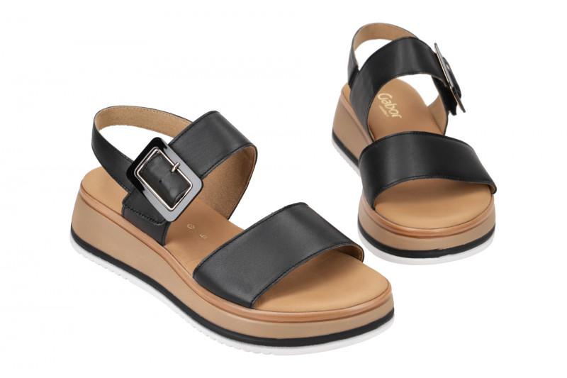 Gabor Plateau Sandale schwarz 82.744.57