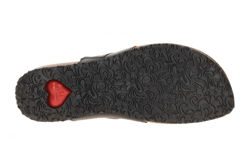 Think Julia Pantolette Zehentrenner schwarz bunt Viereck 1136