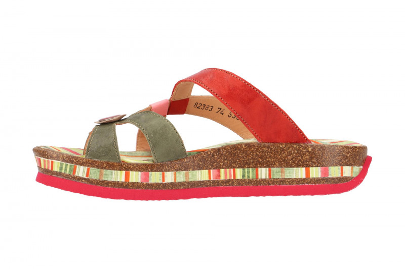 Think Zega Pantolette grün rot kombi