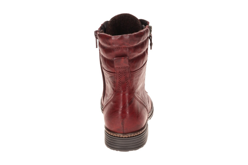 Gabor Fashion Stiefelette rot Glattleder Used Look 8023.02.004